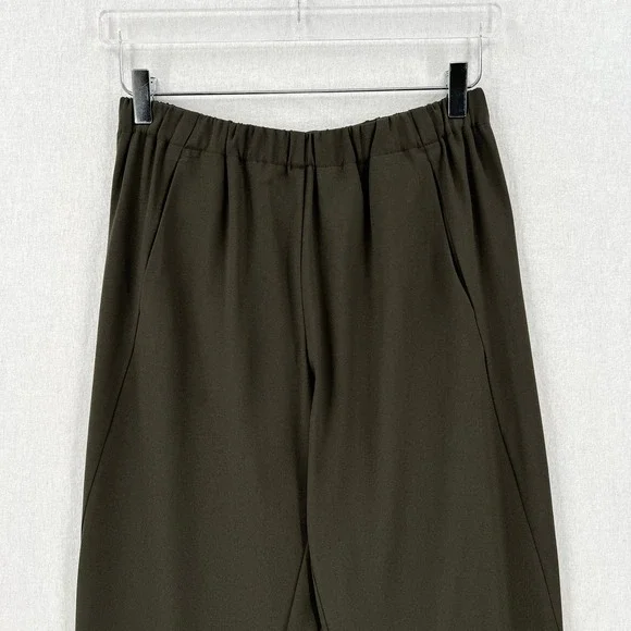ARITZIA BABATON Dexter Pants Womens Medium Green High rise Pull On Triacetate - Picture 3 of 16